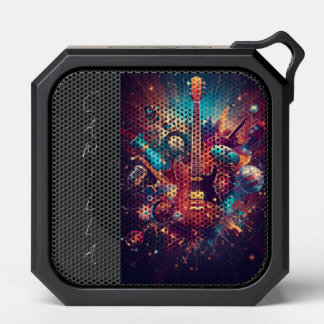 Simple Fancy Script Typography Monogrammed Design Bluetooth Speaker