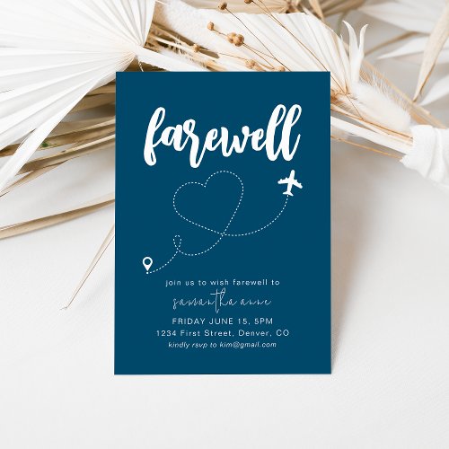 Simple Farewell Moving Retirement Party Invite