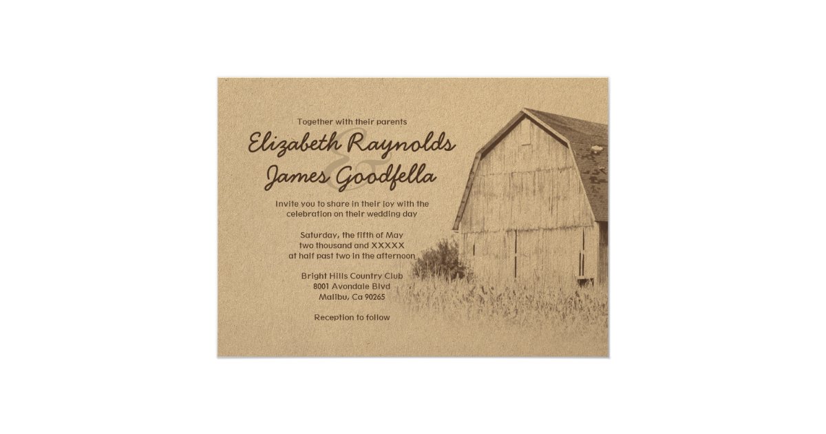 Farmhouse Wedding Invitations 5