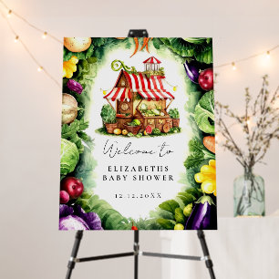 Simple Farmer's Market Baby Shower Welcome Sign