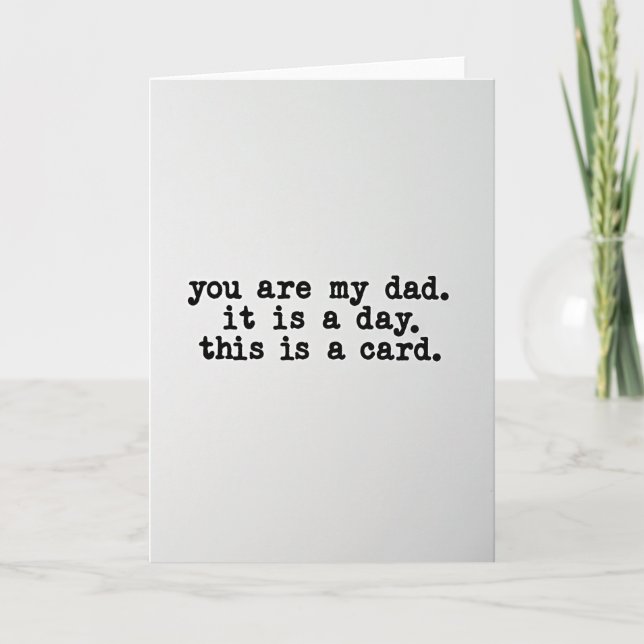 Simple Fathers Day Message Card (Front)