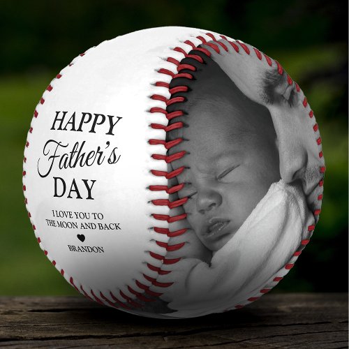 Simple Fathers Day Two Photo Baseball
