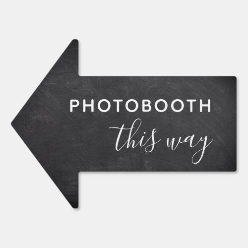 Simple Faux Chalkboard Arrow Photobooth Sign