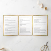 Simple Faux Gold Floral Luxury Salon Brochure | Zazzle