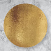 Simple Faux Gold Foil. Classic Round Sticker | Zazzle