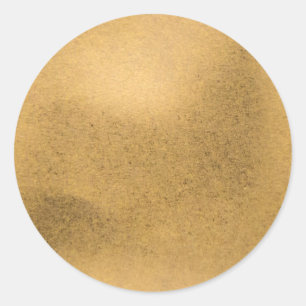 Simple Faux Gold Foil. Classic Round Sticker
