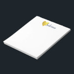Simple Faux Gold Heart with Script Name  Notepad<br><div class="desc">Simple Faux Gold Heart notepad personalized with name in fun cursive hand lettering.</div>