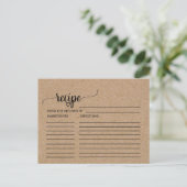 Simple Faux Kraft Bridal Shower Recipe Cards (Standing Front)