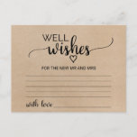 Simple Faux Kraft Calligraphy Well Wishes Cards<br><div class="desc">These simple faux kraft calligraphy well wishes cards are the perfect activity for a rustic wedding reception or bridal shower. The minimalist design features an elegant brush script font and a lovely feminine heart on a faux kraft background. Personalize these cards with the name of the bride and groom. Well...</div>