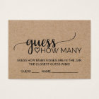 Simple Faux Kraft Guess How Many Kisses Cards