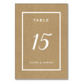 Brown Kraft Paper Background Printed Table Number