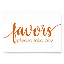 Simple Favors | Fall Orange Wedding Party Event Poster