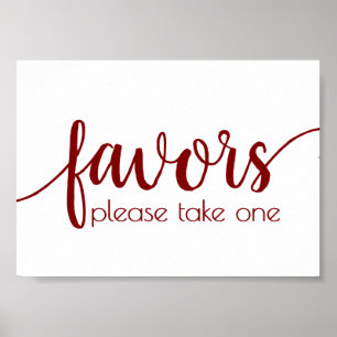 Simple Favors Fall Orange Wedding Party Event Poster