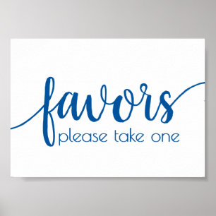 Simple Favors   French Blue Wedding Party Event Poster