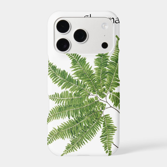 Simple fern,  iphone case (Back)
