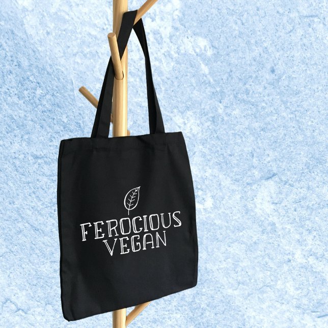 Simple Ferocious Vegan, Minimalist    Tote Bag (Creator Uploaded)