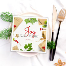 Simple Festive Christmas Joy to the World Wreath