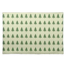 Simple Festive Green Tree Pattern