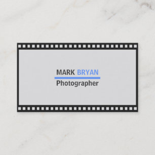 Simple Film Strip Background for Photographer Business Card