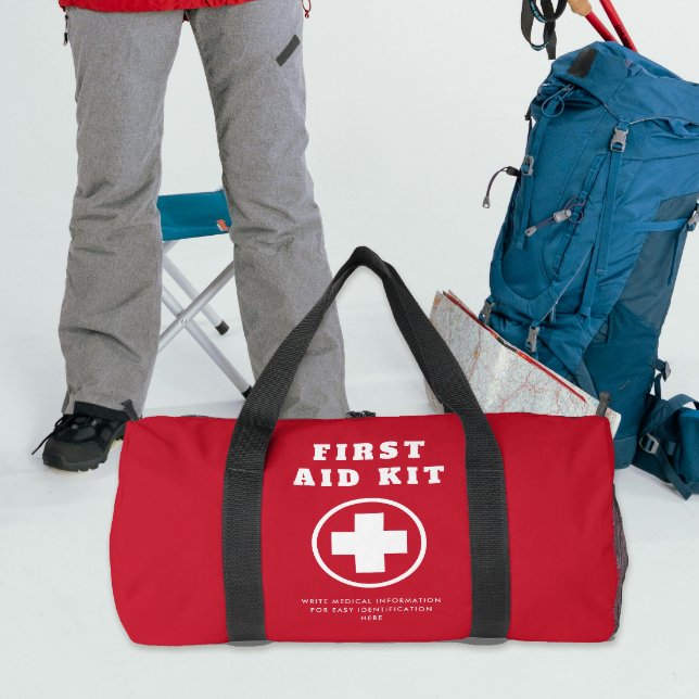 Simple First Aid Red Cross Medical Safety Travel Duffle Bag (Creator Uploaded)