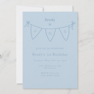 Simple First Birthday Invitation