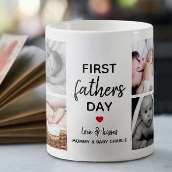Simple First Father's Day Picture Collage | Daddy Coffee Mug by SmokeyOaky at Zazzle