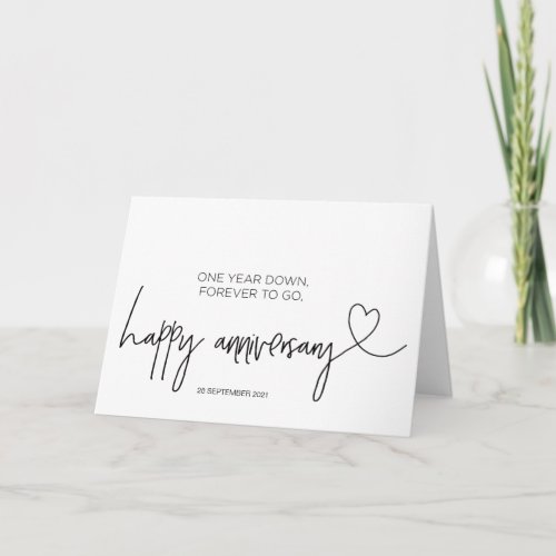 Simple First Happy 1st Anniversary for Husband Card