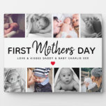 Simple First Mother's Day Picture Collage Keepsake Plaque