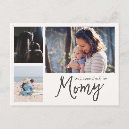 Simple First Mothers Day Picture Collage Postcard