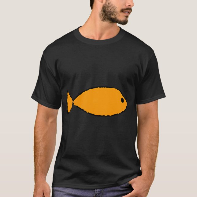 Simple Fish Drawing T-Shirt (Front)