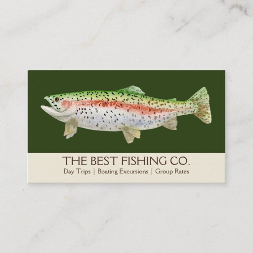 Customizable Simple Fishing Charter Boat Guide Business Fish Business Cards