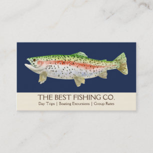 Simple Fishing Charter Boat Guide Business Fish Card