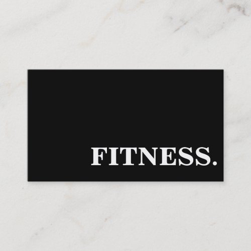 Simple Fitness Personal Trainer Business Card