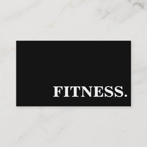 Customizable Simple Fitness Personal Trainer Business Card
