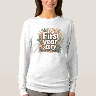 Simple Flat Illus First Year Teacher Encouragement T-Shirt