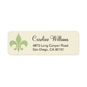 Simple Fleur De Lis Label