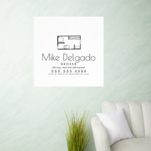  Simple Floor Plan Property Manager Home Sales  Wall Decal
