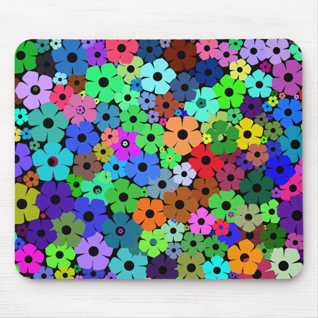 Simple Floral Background Mouse Pad (Front)