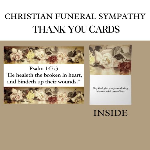 Simple Floral Bible Verse Sympathy  Card