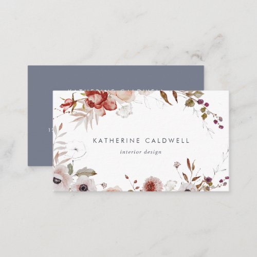 Simple Floral Business Card