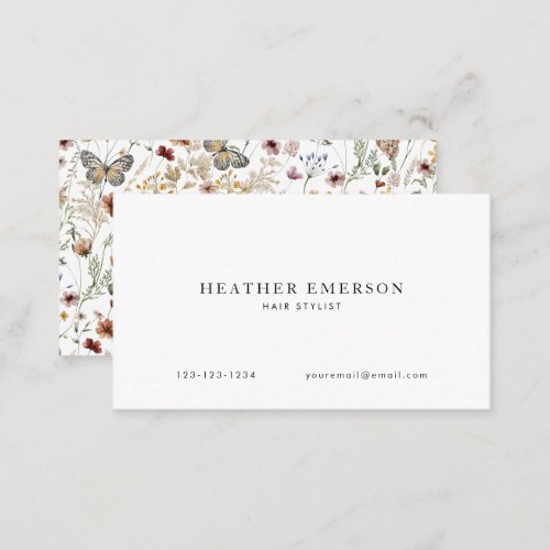 Simple Floral Business Cards