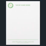 Simple floral business letterhead with flower logo<br><div class="desc">Simple floral business letterhead with flower logo. Elegant typography template for company name and address. Custom office supplies and stationery items. Great for flower shop, store, office, beauty salon, clinic, firm, restaurant, cafe, self employed person, new business owner, corporate event, etc. Green or custom colors. Blank stationery for printing documents...</div>