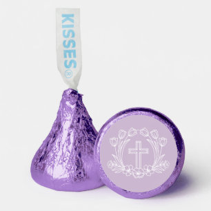 Simple Floral Cross on Lilac Hershey®'s Kisses®