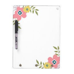 Simple Floral Decor for Home, School, or Office Dry Erase Board