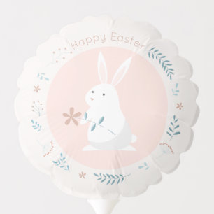 Simple Floral Easter Bunny   Balloon