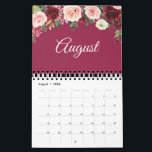 Simple floral family photo 2024 calendar<br><div class="desc">editable family photos design 2024 monthly calender,  with lovely floral detail.</div>