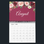 Simple floral family photo 2024 calendar<br><div class="desc">editable family photos design 2024 monthly calender,  with lovely floral detail.</div>