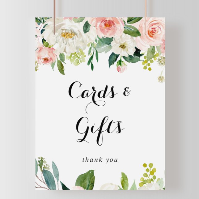 Simple Floral Green Foliage Cards and Gifts Sign (Creator Uploaded)