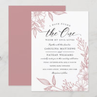 Simple Floral I Have Found The One | Blush Wedding