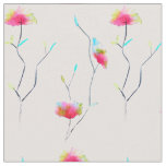 Simple floral Japanese inspired pink abstract Fabric